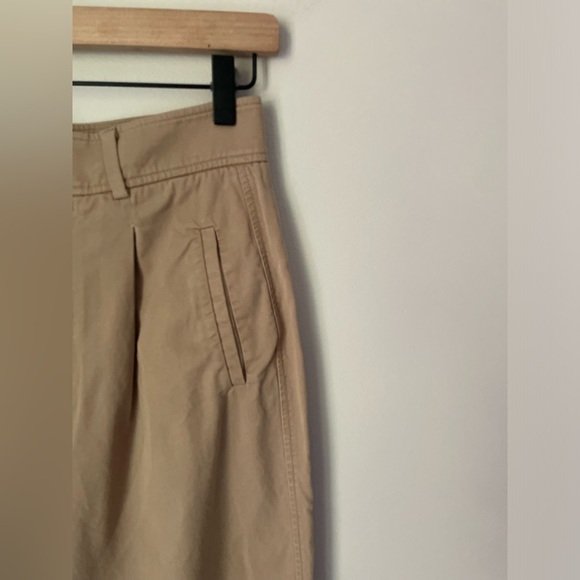Everland Wide Leg Baggy Lyocell Tan High Rise Pants Size 2 Short - Picture 2 of 11